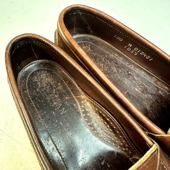 VGUC Rancourt & Co. x Cole Haan Suede Penny Loafer Moc Vibram Maine USA 10 D main image 12